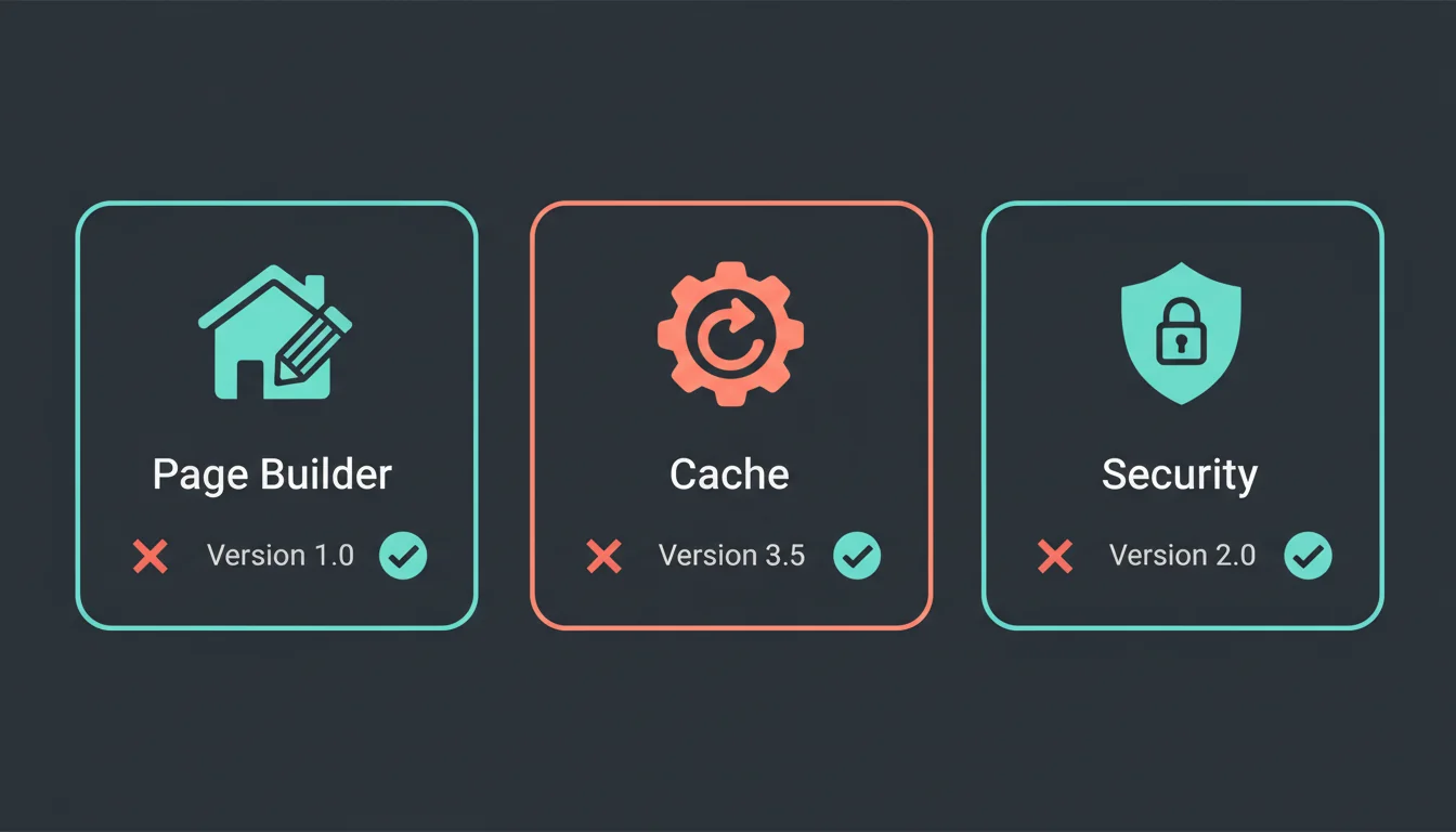Plugin compatibility matrix showing which versions work with PHP 8.5