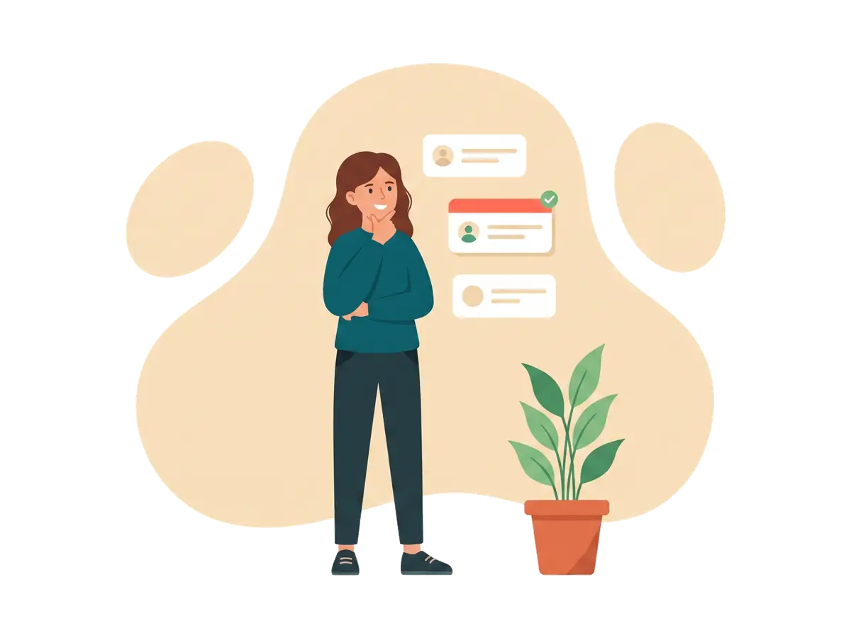 A small business owner weighing up two WordPress hosting plans side by side against a price